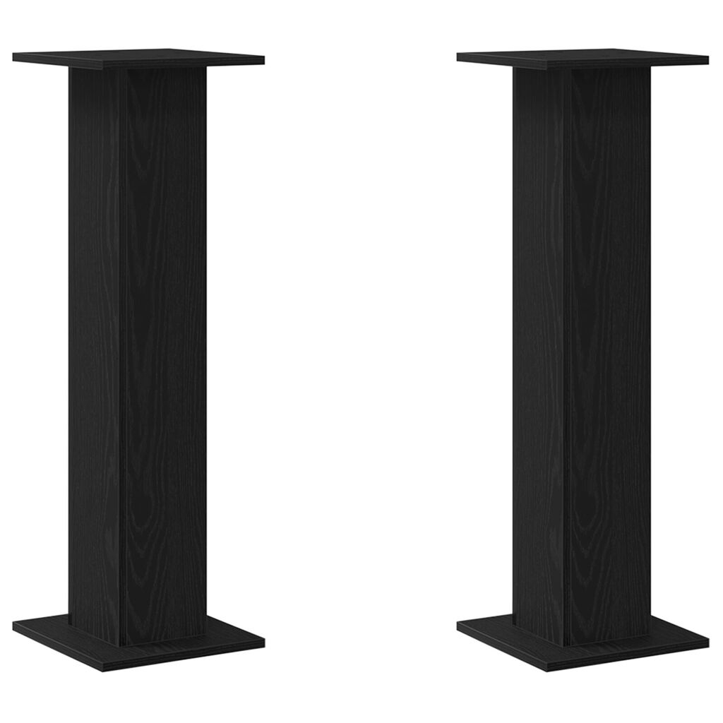 VidaXL Βάσεις Ηχείων 2 τμχ Μαύρη Δρυς 30x30x95 εκ Επιχειρησιακό Ξύλο