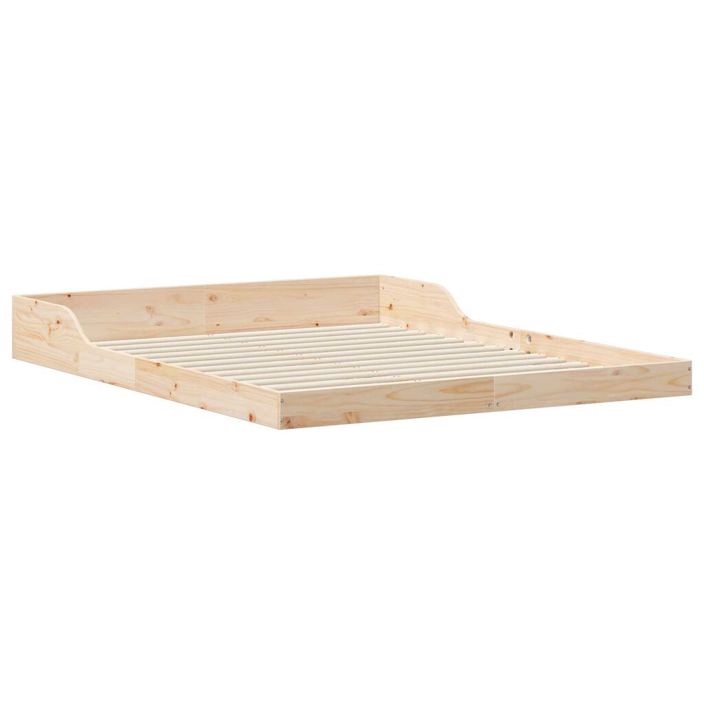 vidaXL Σκελετός Κρεβατιού Καφέ 160 x 220 cm Μασίφ ξύλο πεύκου
