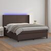 vidaXL &Kappa;&rho;&epsilon;&beta;ά&tau;&iota; Boxspring &mu;&epsilon; &Sigma;&tau;&rho;ώ&mu;&alpha; & LED &Kappa;&alpha;&phi;έ 180x200 &epsilon;&kappa;. &Sigma;&upsilon;&nu;&theta;. &Delta;έ&rho;&mu;&alpha;