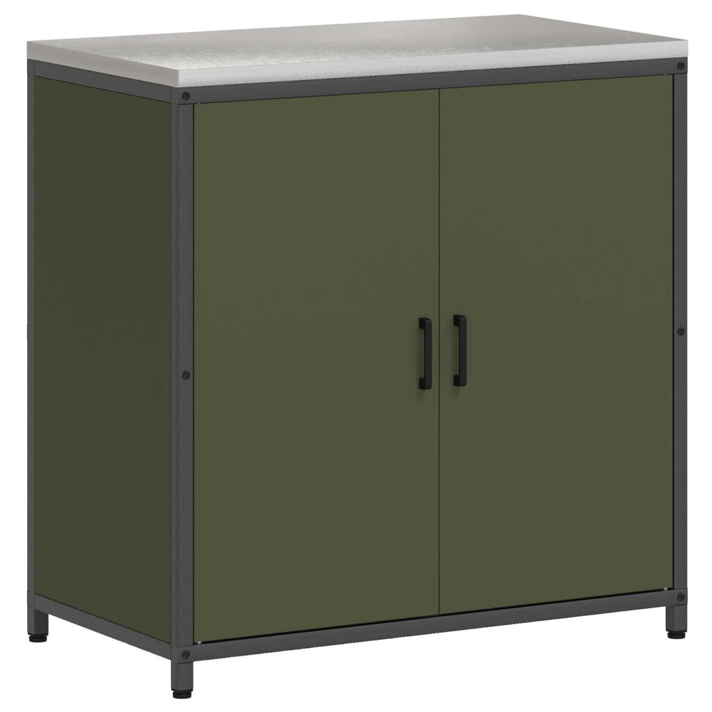 vidaXL Σετ Αποθήκευσης Κουζίνας 2 pcs Ελιά Πράσινη 150 x 50 x 92 εκ.