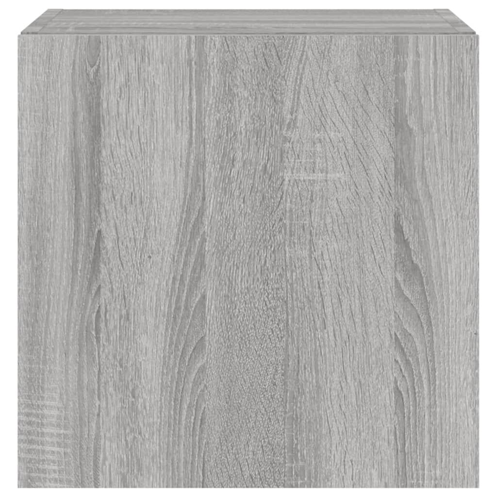 vidaXL Έπιπλο Τοίχου Τηλεόρασης με LED Γκρι Sonoma 40,5x35x40 εκ.