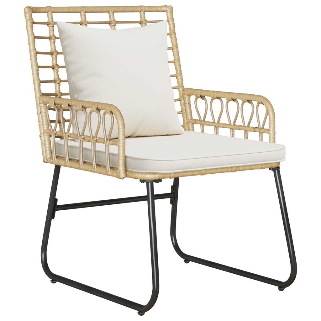 vidaXL Σέτ φαγητού για κήπο 3 pcs Μαύρο, Ανθρακί 35 x 35 x 45 εκ