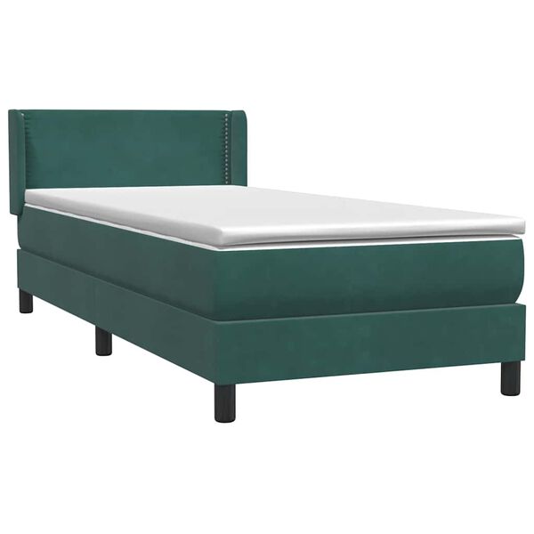 vidaXL Box Spring &kappa;&rho;&epsilon;&beta;ά&tau;&iota; &mu;&epsilon; &sigma;&tau;&rho;ώ&mu;&alpha; &sigma;&kappa;&omicron;ύ&rho;&omicron; &pi;&rho;ά&sigma;&iota;&nu;&omicron; 90x220 cm Velvet