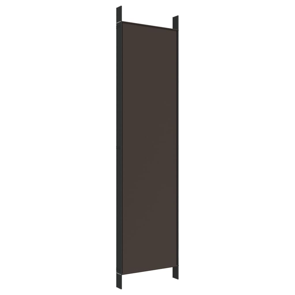 vidaXL Διαχωριστικό Δωματίου με 5 Πάνελ Καφέ 250x200 εκ. από Ύφασμα