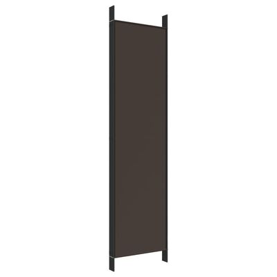 vidaXL Διαχωριστικό Δωματίου με 5 Πάνελ Καφέ 250x200 εκ. από Ύφασμα