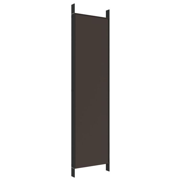 vidaXL Διαχωριστικό Δωματίου με 5 Πάνελ Καφέ 250x200 εκ. από Ύφασμα