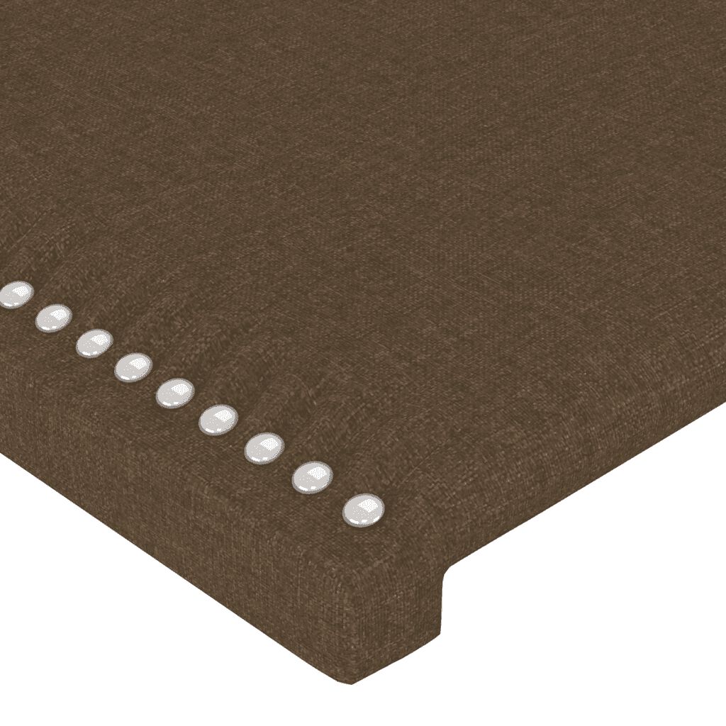 vidaXL Κρεβάτι Boxspring με Στρώμα Σκούρο Καφέ 140x190 εκ. Υφασμάτινο