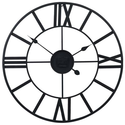 vidaXL Ρολόι Τοίχου Χρυσό / Μαύρο 70 εκ. Μεταλλικό