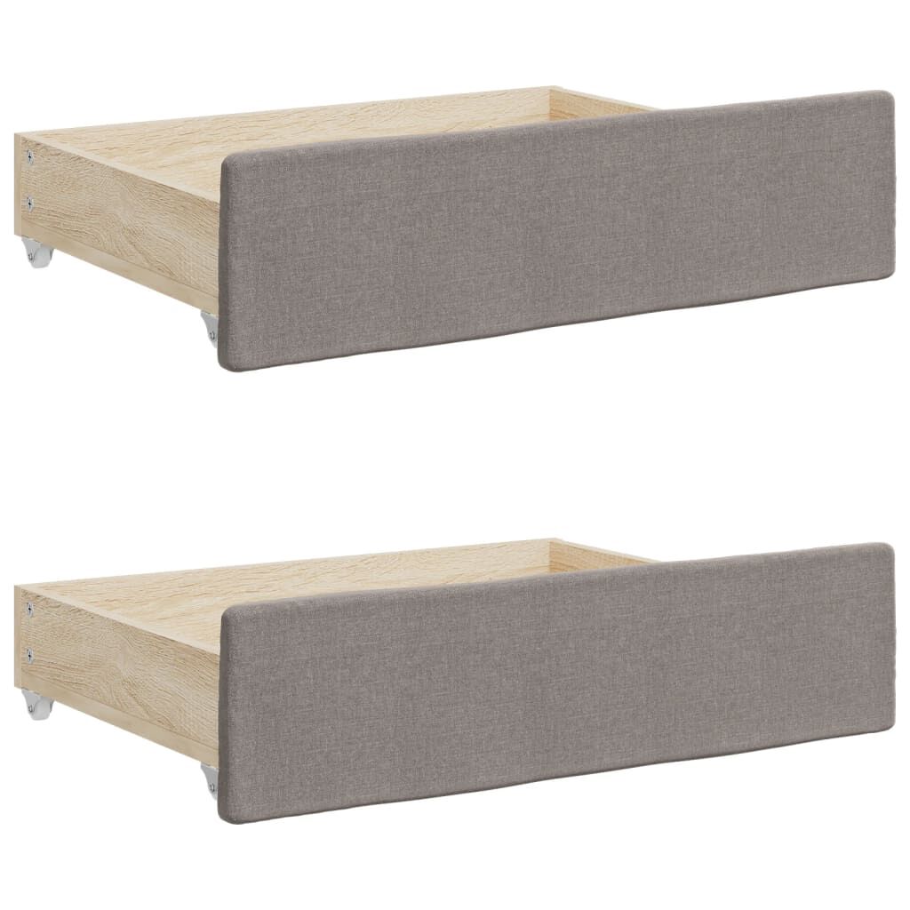 vidaXL Καναπές Κρεβάτι Συρόμενος Taupe 100x200εκ. Υφασμάτινος Συρτάρια
