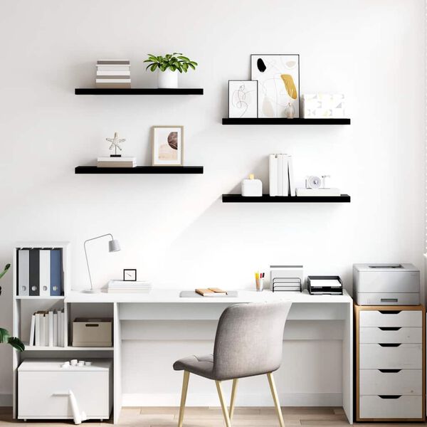 vidaXL &Rho;ά&phi;&iota;&alpha; &Tau;&omicron;ί&chi;&omicron;&upsilon; &Gamma;&upsilon;&alpha;&lambda;&iota;&sigma;&tau;&epsilon;&rho;ά &Mu;&alpha;ύ&rho;&alpha; 4 &Tau;&epsilon;&mu;ά&chi;&iota;&alpha; 80x23,5x3,8 &epsilon;&kappa;. MDF