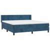 vidaXL Κρεβάτι Boxspring με Στρώμα Σκούρο Μπλε 180x200 εκ. Βελούδινο