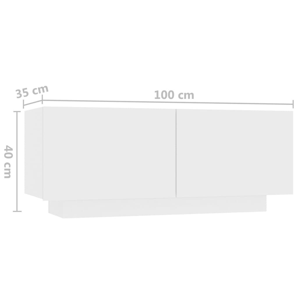 vidaXL Έπιπλο Τηλεόρασης με LED Λευκό 180 x 35 x 40 εκ.