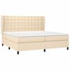 vidaXL &Kappa;&rho;&epsilon;&beta;ά&tau;&iota; Boxspring &mu;&epsilon; &Sigma;&tau;&rho;ώ&mu;&alpha; &Kappa;&rho;&epsilon;&mu; 200x200 &epsilon;&kappa;. &Upsilon;&phi;&alpha;&sigma;&mu;ά&tau;&iota;&nu;&omicron;