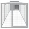 vidaXL Κοτέτσι με Περίβολο Αν. Γκρι 110x609x110 εκ. Γαλβαν. Χάλυβας
