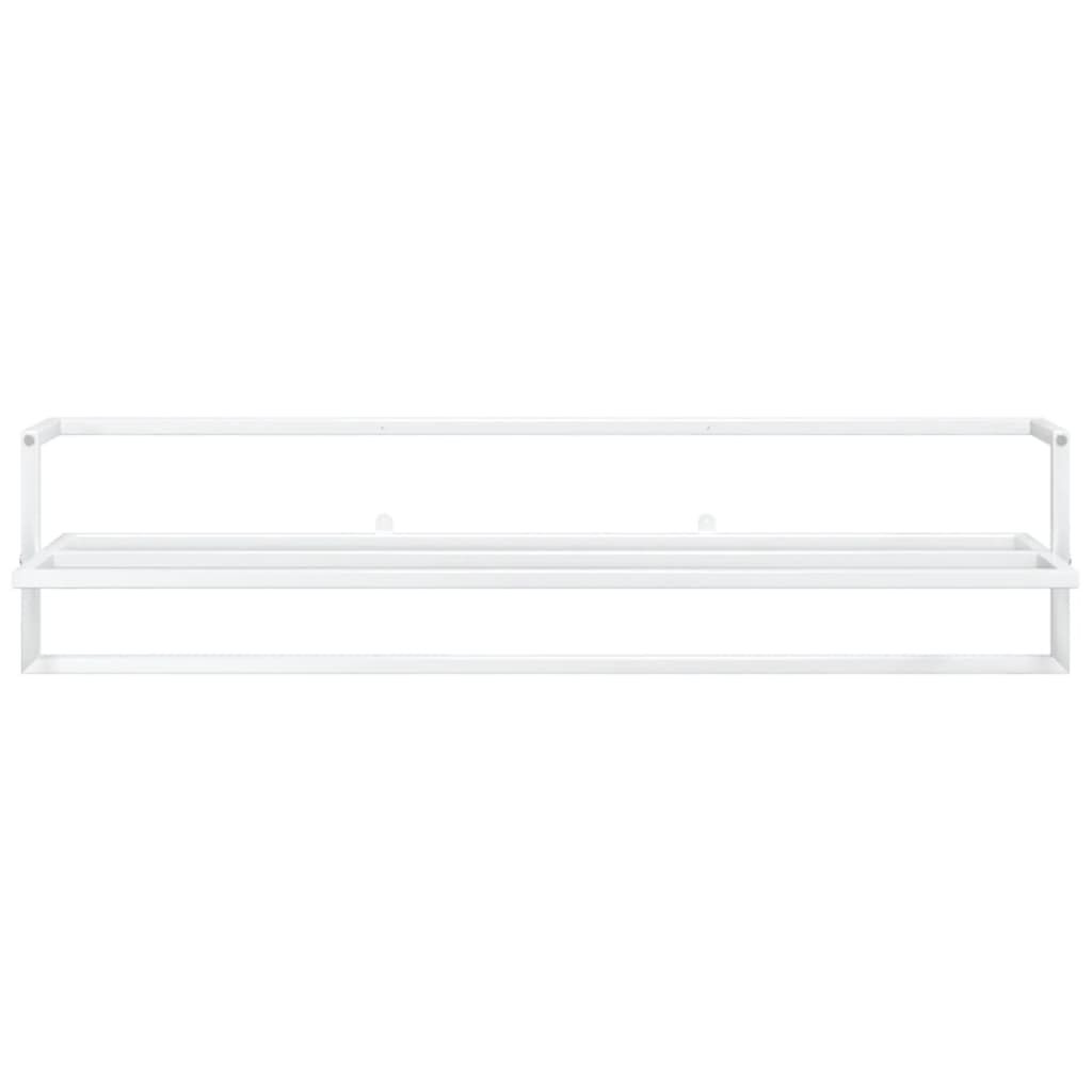 vidaXL Βάση για Πετσέτες Επιτοίχια Λευκή 95 x 25 x 22 εκ. Σιδερένια