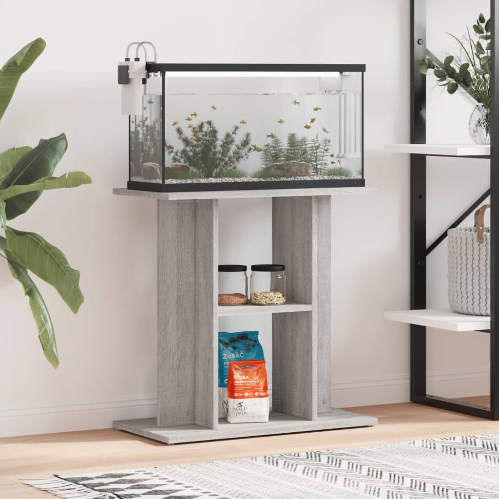 vidaXL Βάση Ενυδρείου Γκρι Sonoma 60x30x60 εκ. από Επεξεργασμένο Ξύλο
