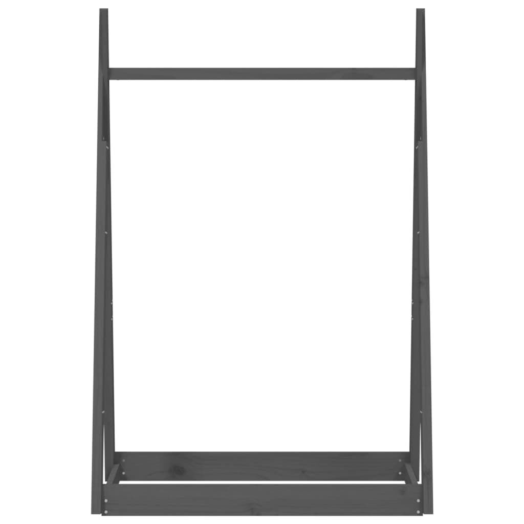 vidaXL Κρεμάστρα Ρούχων Γκρι 100x45x150 εκ. από Μασίφ Ξύλο Πεύκου