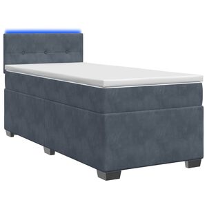 vidaXL &Kappa;&rho;&epsilon;&beta;ά&tau;&iota; Box Spring &mu;&epsilon; &Sigma;&tau;&rho;ώ&mu;&alpha; &kappa;&alpha;&iota; LED &Sigma;&kappa;&omicron;ύ&rho;&omicron; &Gamma;&kappa;&rho;&iota; &Mu;&omicron;&nu;ό &Beta;&epsilon;&lambda;&omicron;ύ&delta;&omicron;