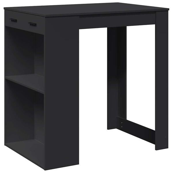 vidaXL Τραπέζι Μπαρ Μαύρο 102x70x103,5 εκ. Επεξεργ. Ξύλο