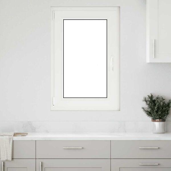vidaXL Παράθυρο Υπογείου "RISOR" 60x100 εκ. Ανακλινόμενο & Περιστρεφόμενο DIN Αριστερά Λευκό