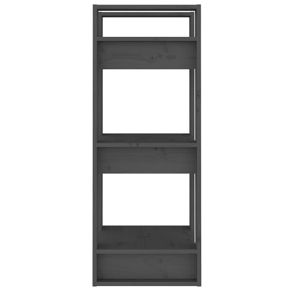 vidaXL Βιβλιοθήκη/Διαχωριστικό Χώρου Γκρι 41x35x91 εκ. Μασίφ Πεύκο