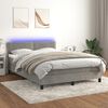 vidaXL &Kappa;&rho;&epsilon;&beta;ά&tau;&iota; Boxspring &mu;&epsilon; &Sigma;&tau;&rho;ώ&mu;&alpha;&LED &Alpha;&nu;. &Gamma;&kappa;&rho;&iota; 140x190 &epsilon;&kappa;. &Beta;&epsilon;&lambda;&omicron;ύ&delta;&iota;&nu;&omicron;