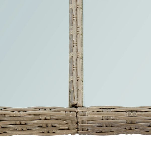 vidaXL Τραπεζαρία Κήπου Καφέ 200x100x74 εκ. από Γυαλί/Συνθετικό Ρατάν