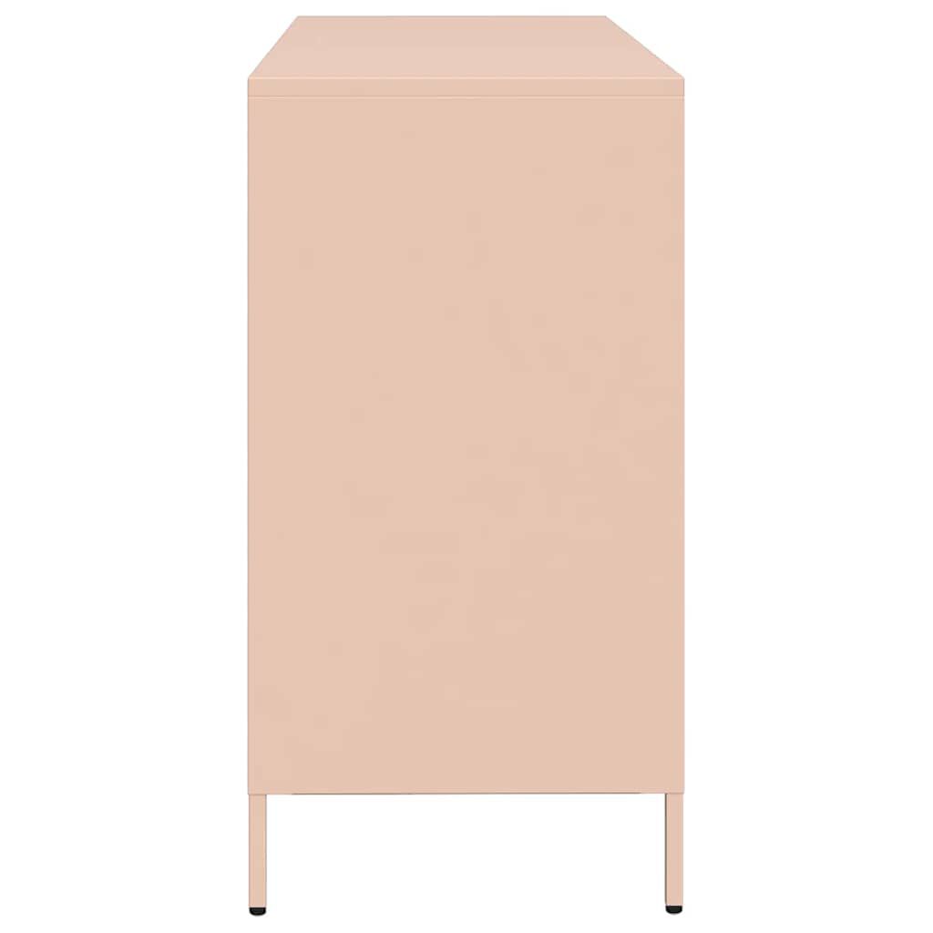 vidaXL Ντουλάπι Ροζ 135x39x73,5 εκ. από Χάλυβα Ψυχρής Έλασης