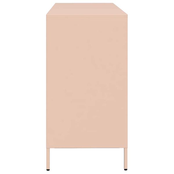 vidaXL Ντουλάπι Ροζ 135x39x73,5 εκ. από Χάλυβα Ψυχρής Έλασης
