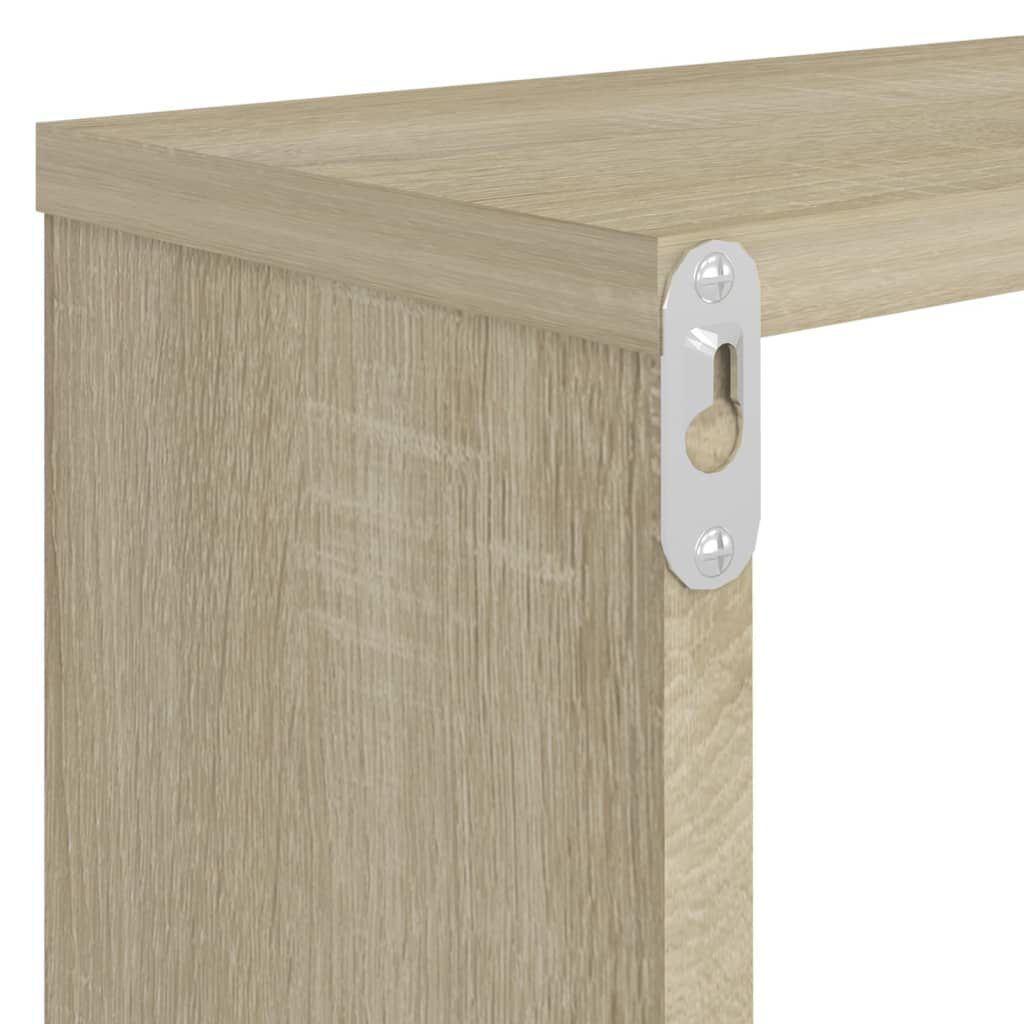 vidaXL Ράφια Κύβοι Τοίχου 2 τεμ. Sonoma Δρυς 80x15x26,5εκ. Επεξ. Ξύλο