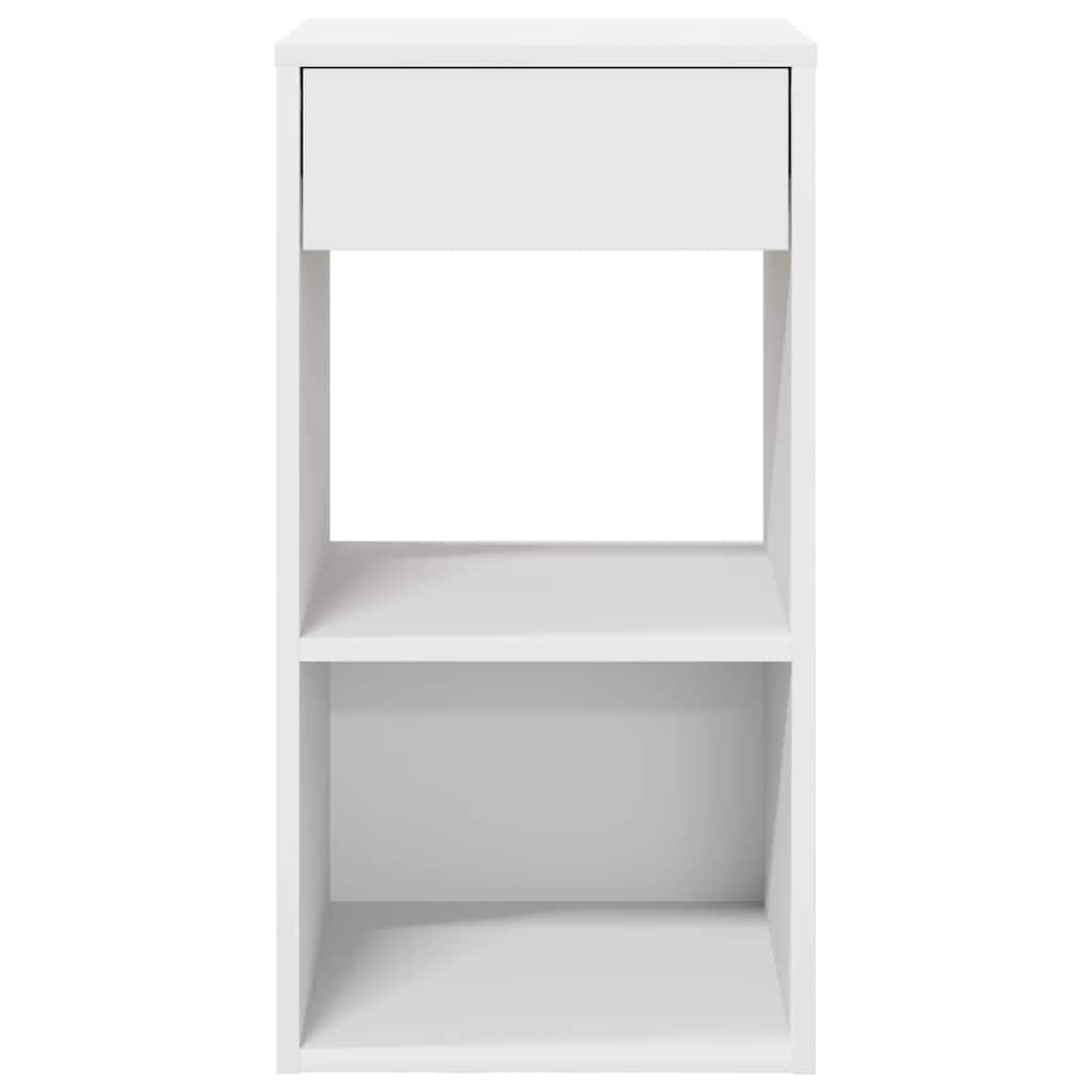 vidaXL Κομοδίνο με συρτάρι Λευκό 35x34x66,5 cm