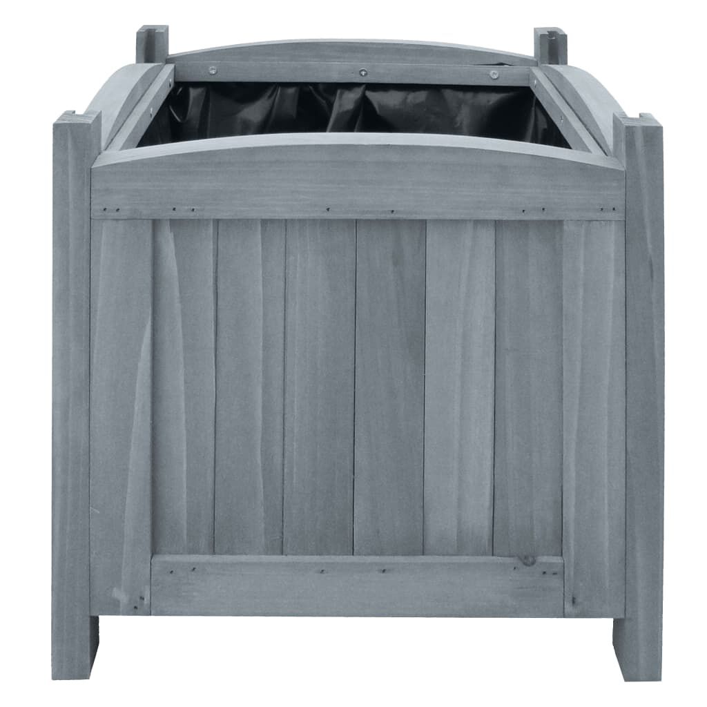 vidaXL Ζαρντινιέρες Υπερυψωμένες 2 τεμ. 30x30x30 εκ. Μασίφ Ξύλο Ελάτης