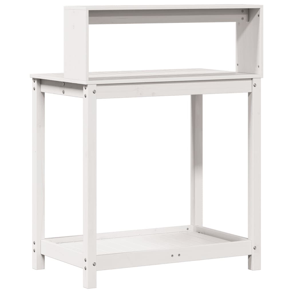 vidaXL Τραπέζι Κηπουρικής με Ράφια 82,5x50x109,5 εκ. Μασίφ Ξύλο Πεύκου