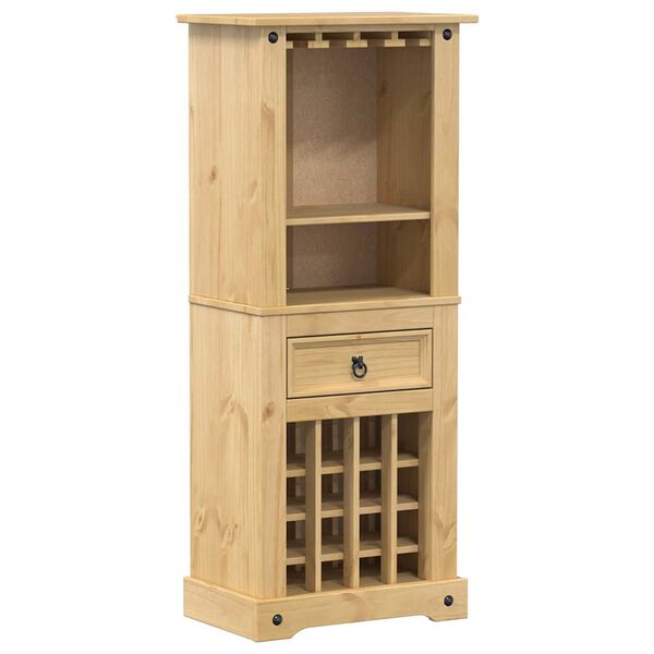 vidaXL Ραφιέρα Κρασιών Corona 56x35x134,5 εκ. από Μασίφ Ξύλο Πεύκου