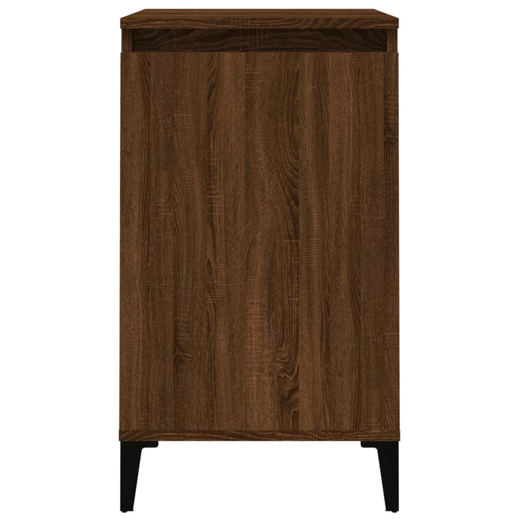 vidaXL Κομοδίνα 2 τεμ. Καφέ Δρυς 40x35x70 εκ. από Επεξεργασμένο Ξύλο