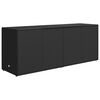 vidaXL Ντουλάπι Αποθήκευσης Κήπου Μαύρο 198 x 55,5 x 80 εκ. από Συνθετικό Ρατάν