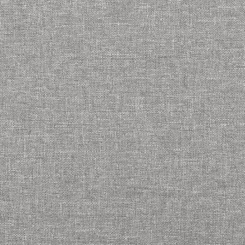 vidaXL Κρεβάτι Boxspring με Στρώμα Ανοιχτό Γκρι 120x190 εκ. Υφασμάτινο