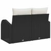 vidaXL Καναπές Κήπου Μαύρο 124 x 62 x 69cm συνθετικό ρατάν