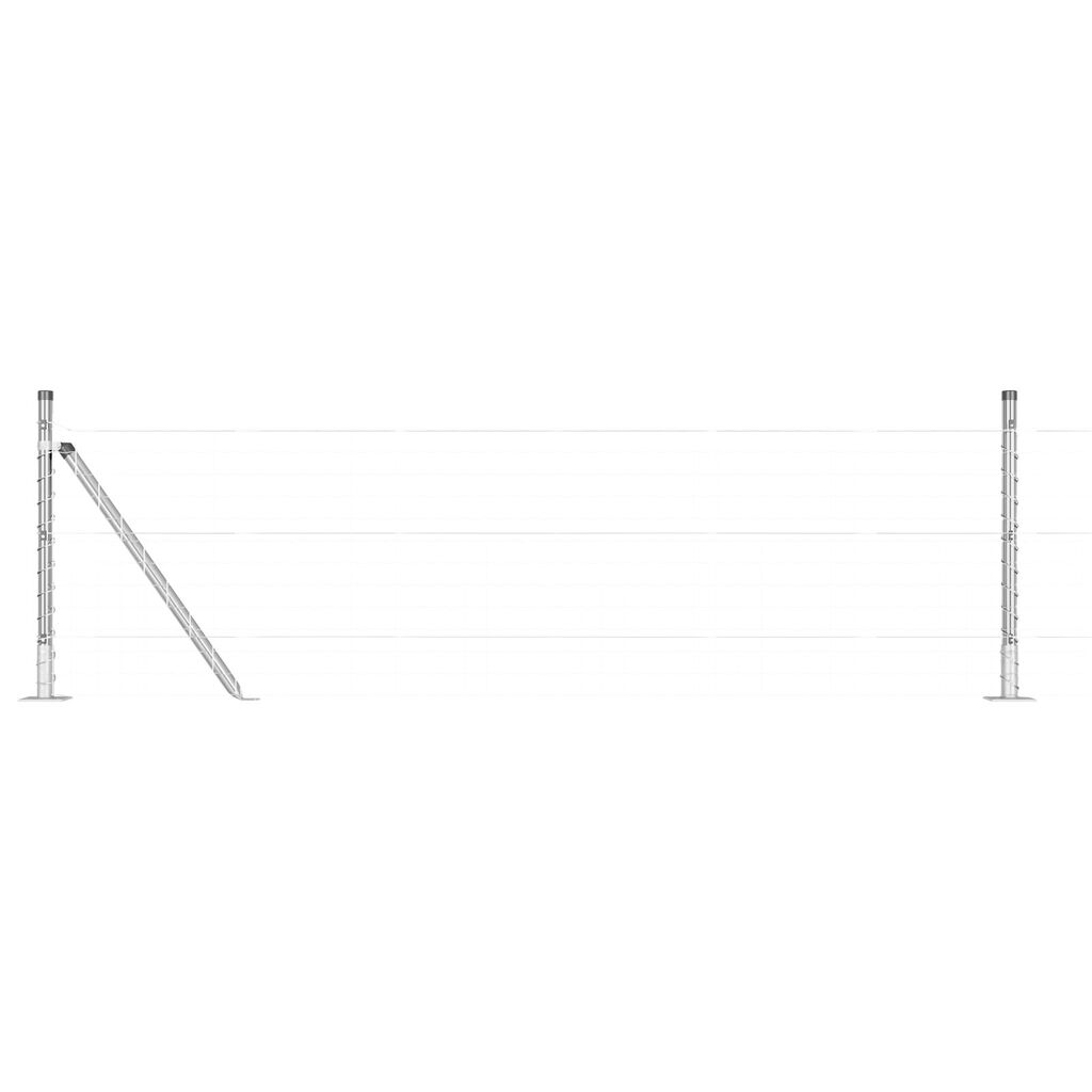 vidaXL Στήλες Φράχτη με Βάσεις 13 τεμ Ø32mm 70cm Γαλβανισμένο Ατσάλι
