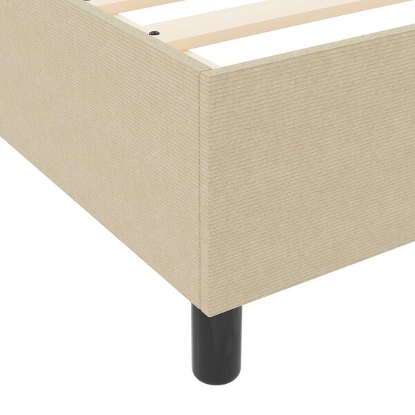 vidaXL Κρεβάτι Box Spring Ανοιχτό Πράσινο Γκρι 90x200 εκ Ύφασμα Κορντουρόι