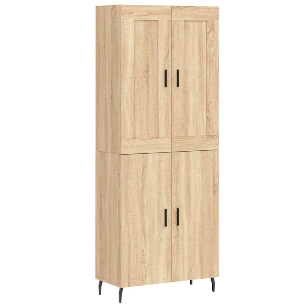 vidaXL Ντουλάπι Sonoma δρυς 69,5 x 34 x 180 εκ. από Επεξεργασμένο Ξύλο