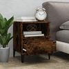 vidaXL Κομοδίνα 2 τεμ. Καπνιστή Δρυς 40 x 35 x 50 εκ.