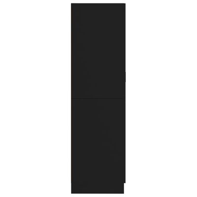 vidaXL Ντουλάπα Μαύρη 85,2 x 51,5 x 180 εκ. από Μοριοσανίδα