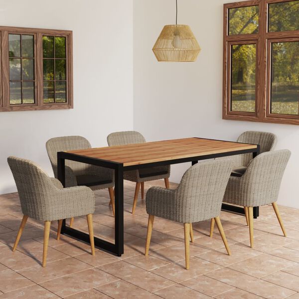 vidaXL &Sigma;&epsilon;&tau; &Tau;&rho;&alpha;&pi;&epsilon;&zeta;&alpha;&rho;ί&alpha;&sigmaf; &Kappa;ή&pi;&omicron;&upsilon; 7 &Tau;&epsilon;&mu;&alpha;&chi;ί&omega;&nu; &Kappa;&alpha;&phi;έ