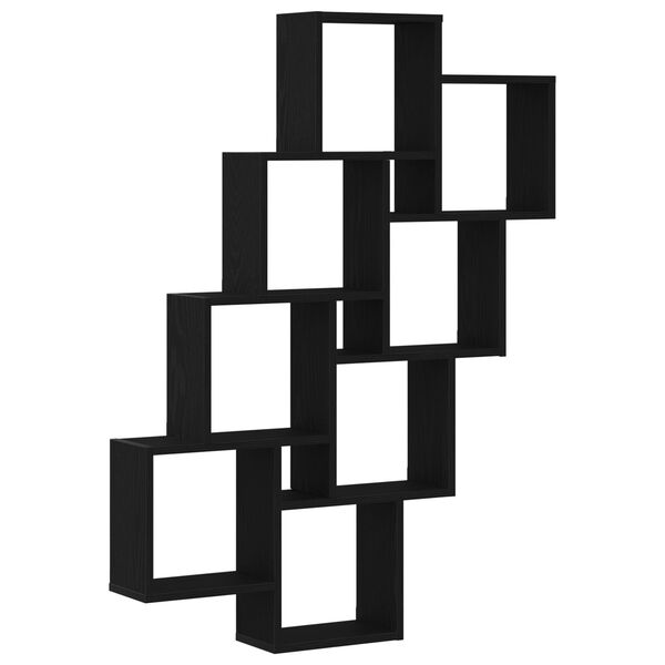 vidaXL Ράφι Τοίχου Μαύρη δρυς 90 x 15 x 119.5 εκ Επεξεργασμένο ξύλο