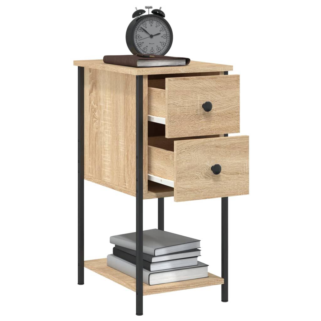 vidaXL Κομοδίνο Sonoma Δρυς 32 x 42 x 70 εκ. από Επεξεργασμένο Ξύλο