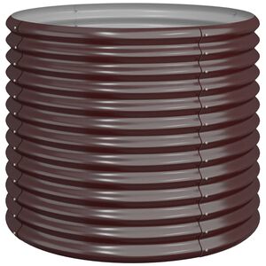 vidaXL Ζαρντινιέρα Καφέ 80x80x68 εκ. Γαλβανισμένος χάλυβας
