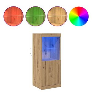 vidaXL &Pi;&lambda;&epsilon;&upsilon;&rho;&iota;&kappa;ό &Tau;&rho;&alpha;&pi;έ&zeta;&iota; LED Artisan Oak 41 x 37 x 100 &epsilon;&kappa;