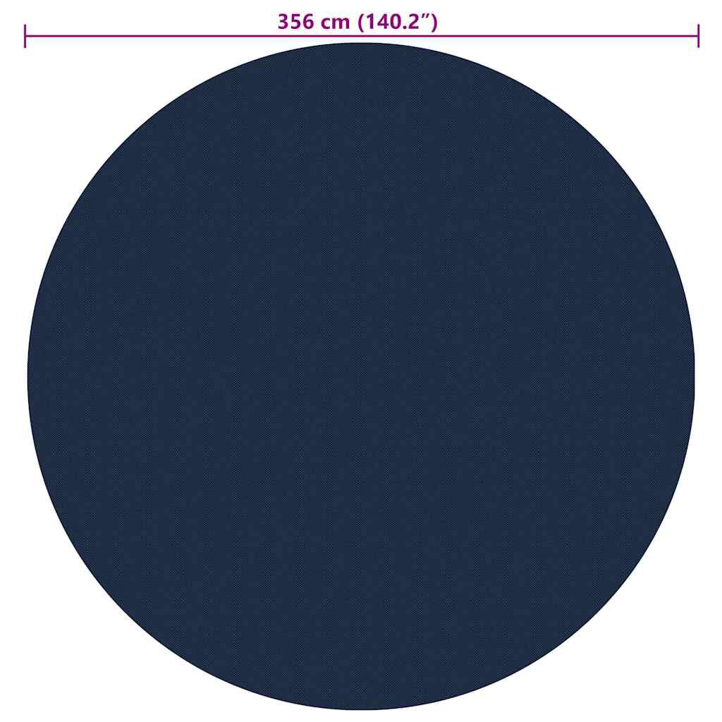 vidaXL Κάλυμμα Πισίνας Ηλιακό Μαύρο/Μπλε 356 εκ. από Πολυαιθυλένιο