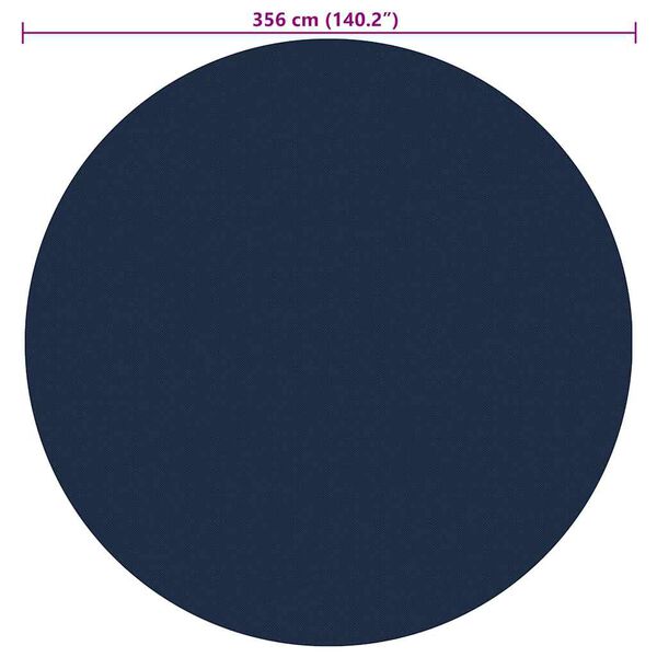 vidaXL Κάλυμμα Πισίνας Ηλιακό Μαύρο/Μπλε 356 εκ. από Πολυαιθυλένιο